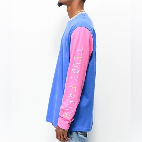 RIPNDIP x Teddy Fresh 2.0 Colorblock Long Sleeve T-Shirt, Size Large - Picture 5 of 11